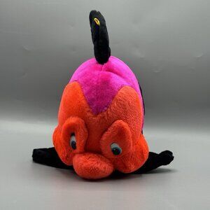 Classic Toy Co Colorful Neon Fish Plush 12" Tall Pink Orange Black